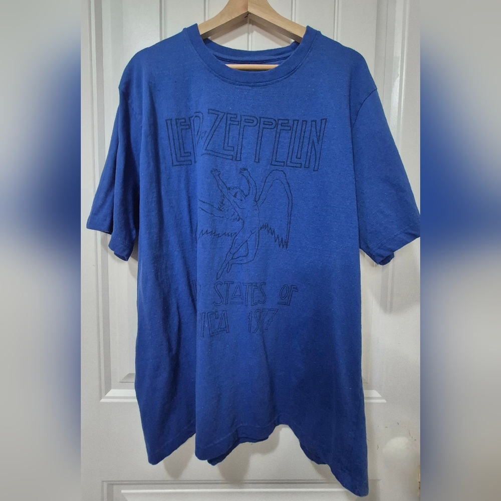 Mens Plus Vintage Led Zeppelin T Shirt Size 2XL